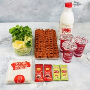 ÇİĞKÖFTE(500GR)+TURŞU SUYU+LİTRELİK İÇECEK MENÜ 1