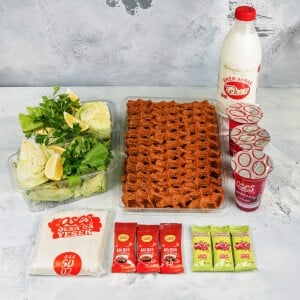 ÇİĞKÖFTE(750GR)+TURŞU SUYU+LİTRELİK İÇECEK MENÜ 1