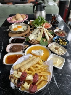 MIXED BREAKFAST (for 2) (with a flask of Tea) (extra service is charged 70TL)