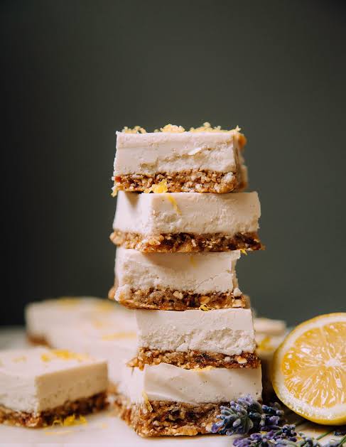 Kremalı vegan limon bar
