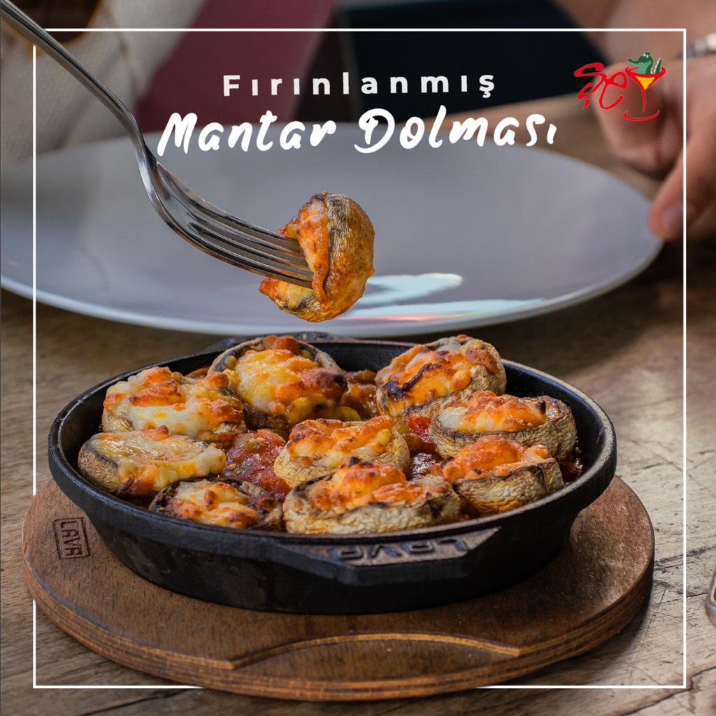 Fırınlanmış Mantar Dolması