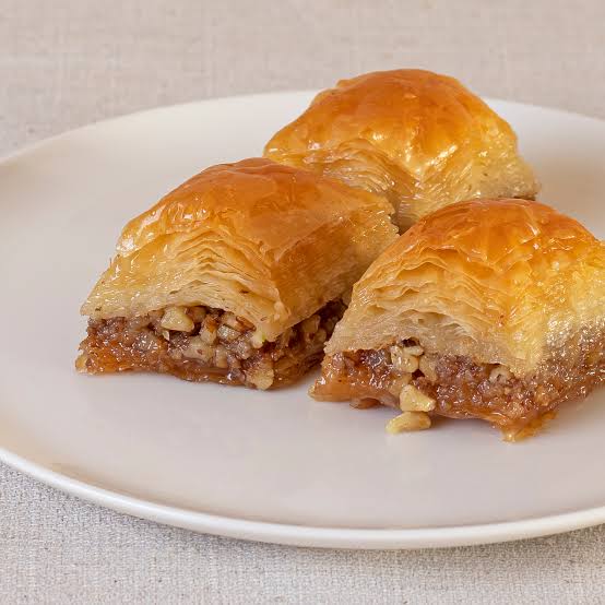 Homemade walnut baklava