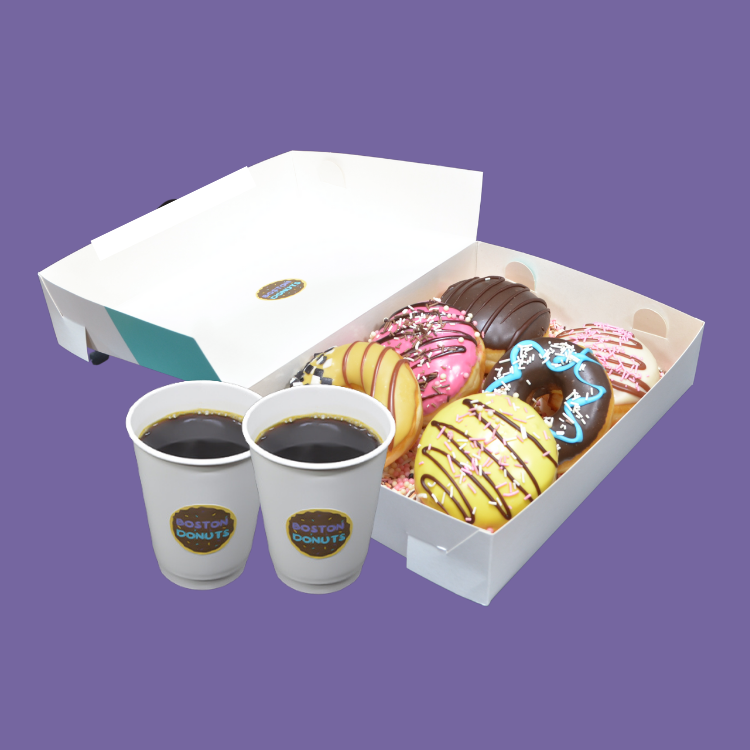 6 Donut + 2 Filtre Kahve