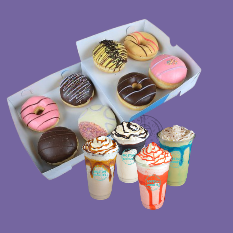 8 Donut + 4 Milkshake