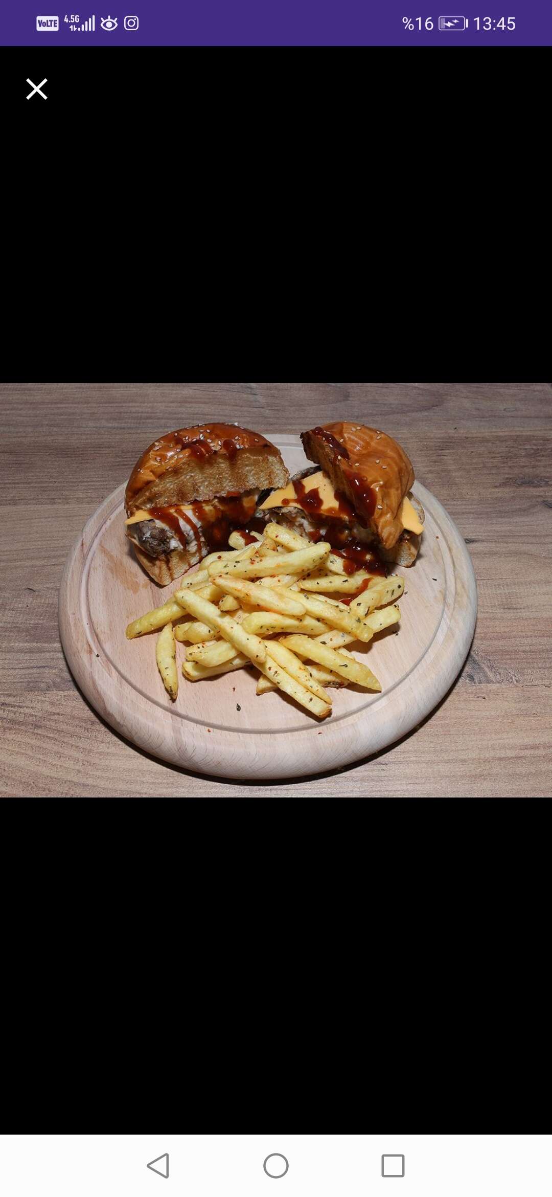 Barbekü soslu burger (150 gr.) 