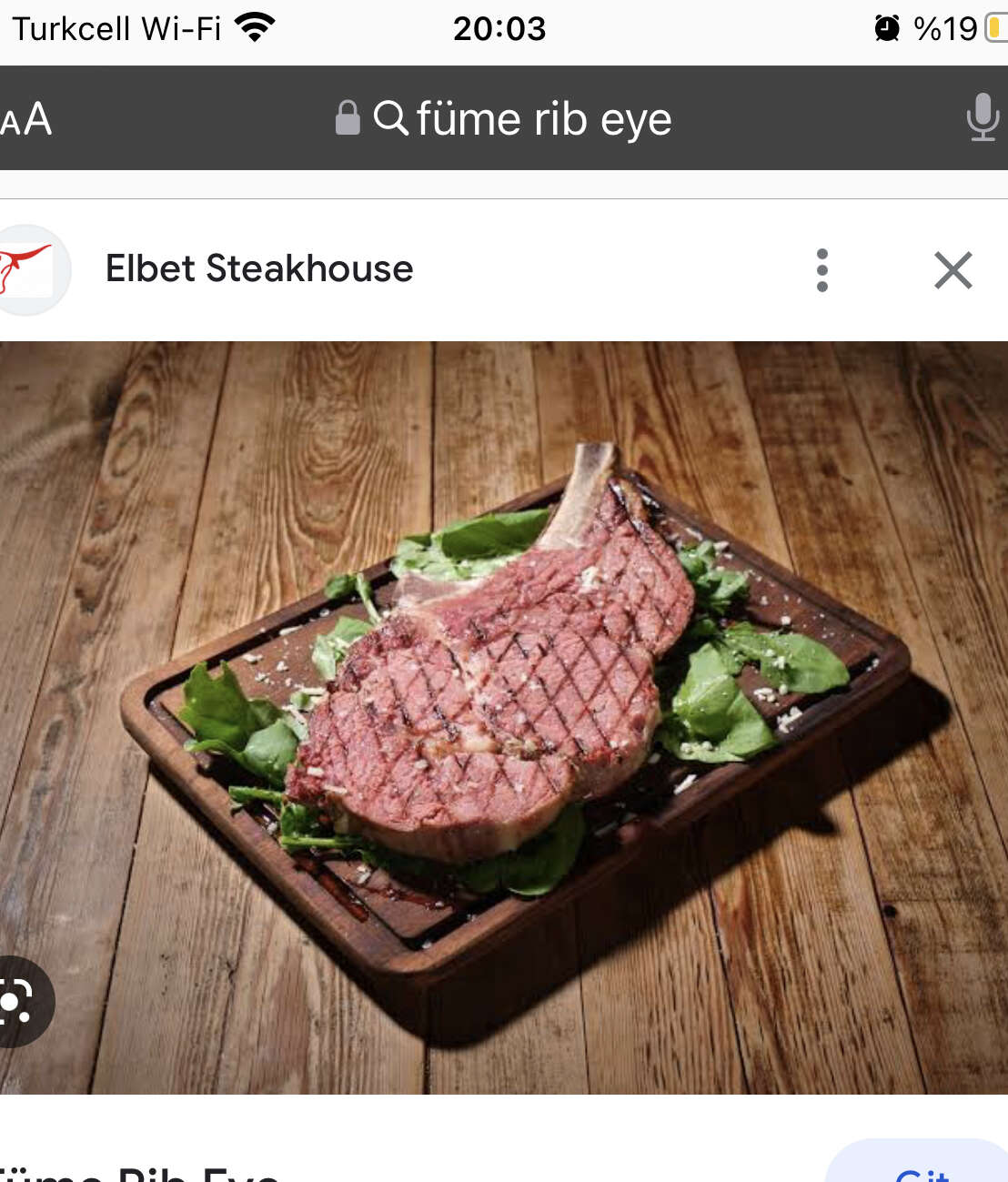 Füme Rib Eye