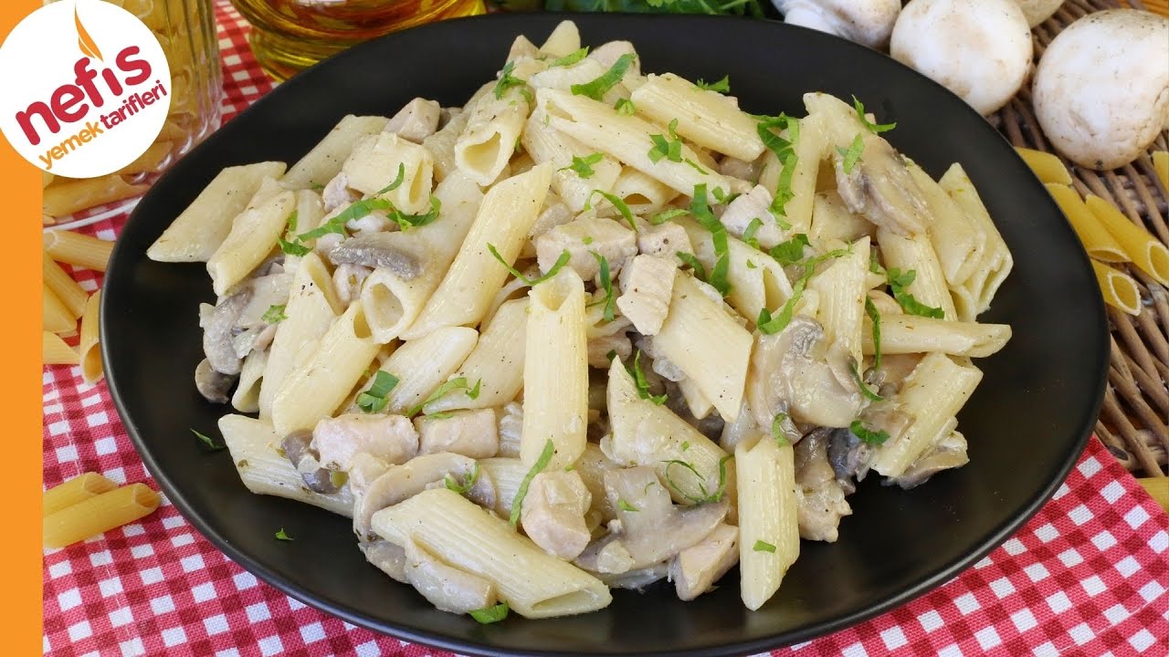 Kremalı Mantarlı Makarna
