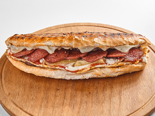 Karışık Tost + Kaşık Patates Kızartması + Domates Salatalık