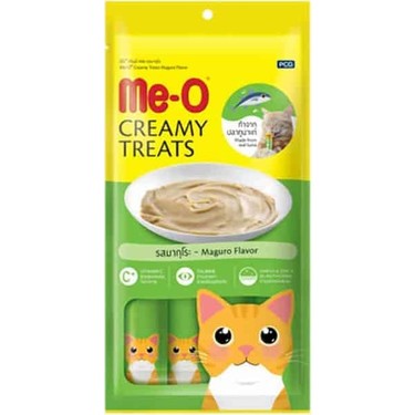 Me-O Kremalı Mavi Yüzgeçli Orkinos Balıklı Sıvı Kedi Ödül Maması 60 g