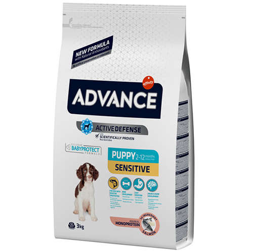 Advance Puppy Sensitive Somonlu Hassas Yavru Köpek Maması 3 kg