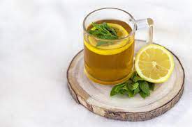 Mint and lemon herbal tea