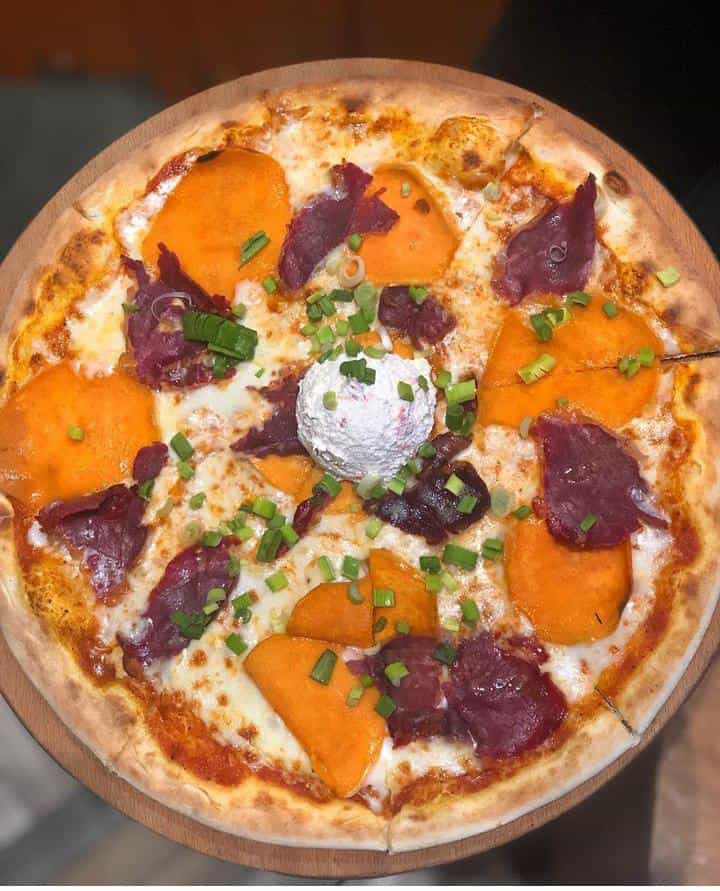 Pizza pastırma tatlı patates