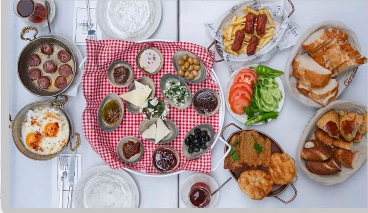 Turkish breakfast spread