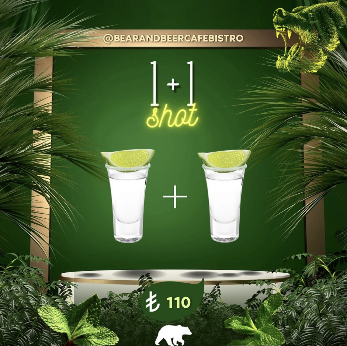 1+1 Shot: Tequila, Jäger and Liqueur