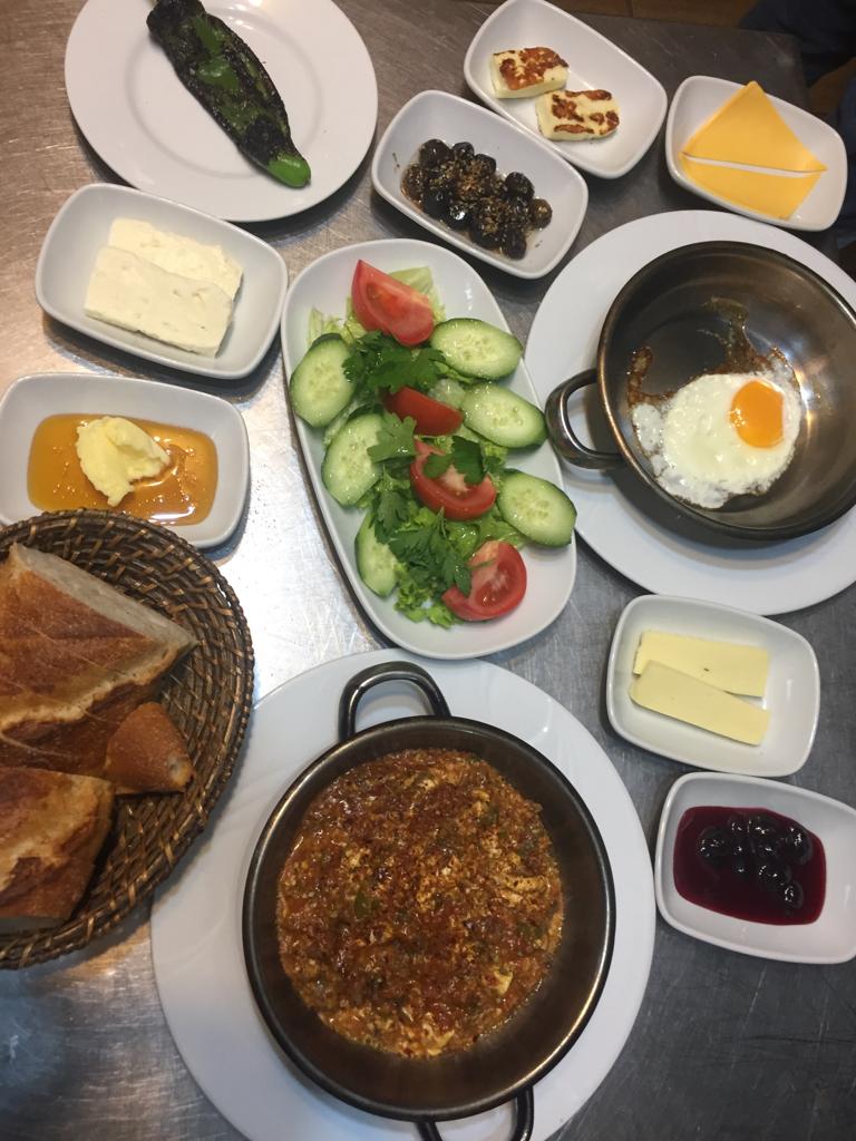 Turkish breakfast spread