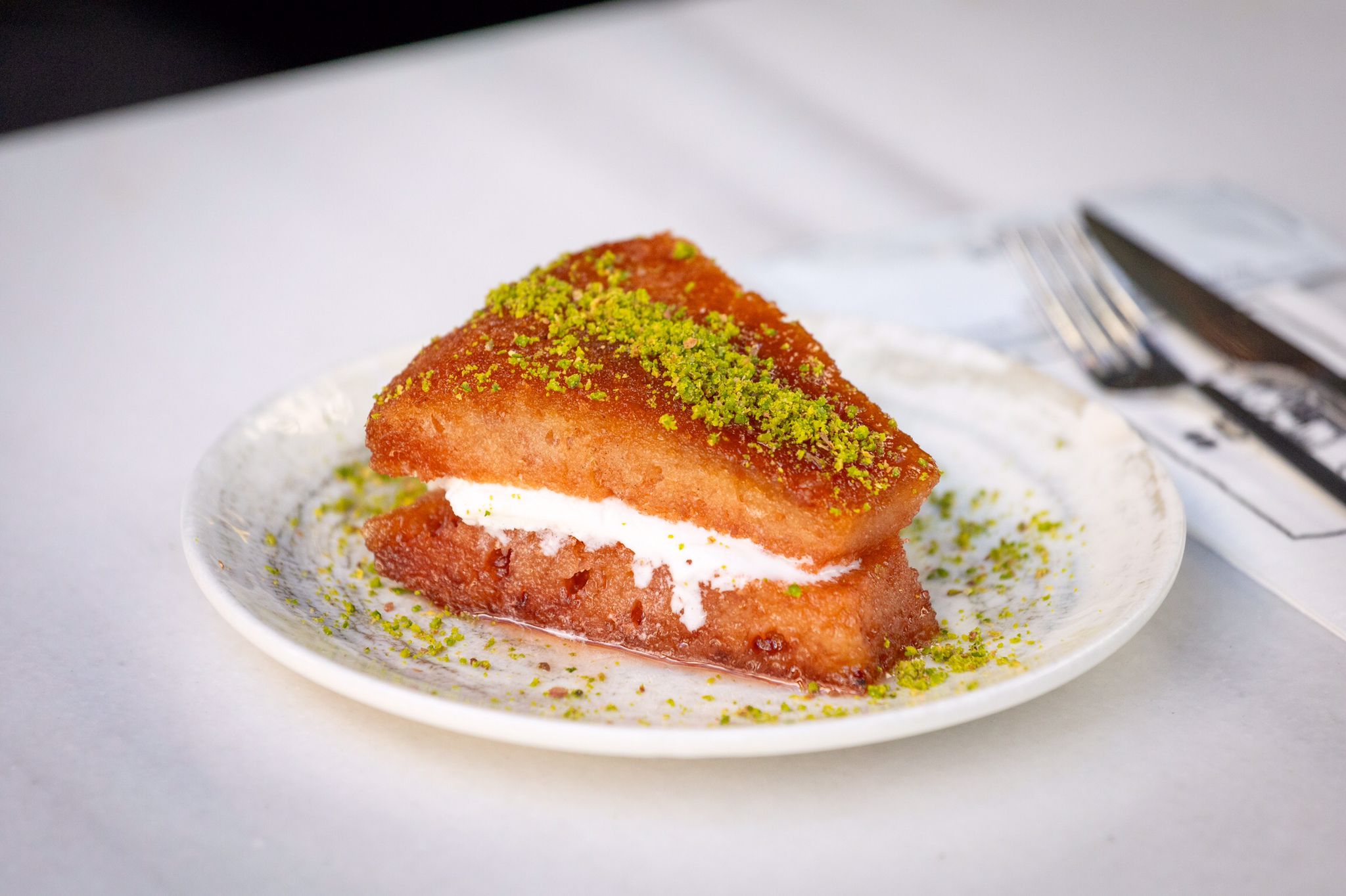 Ekmek kadayıfı without kaymak