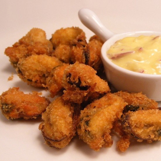 Crispy mussels