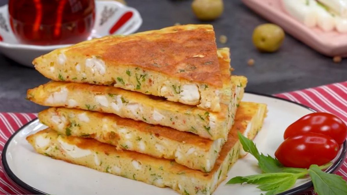 Beyaz peynirli omlet