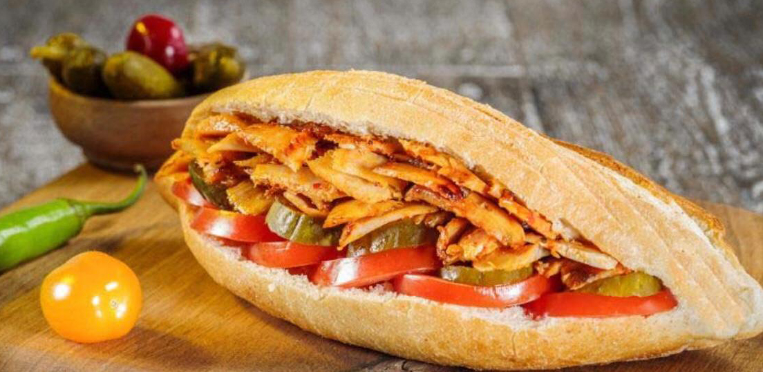 Yarım Ekmek Döner &  Half a loaf Chicken Doner