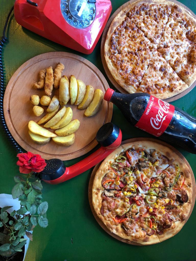 2li Orta Boy Pizza & Yan Ürün Menü