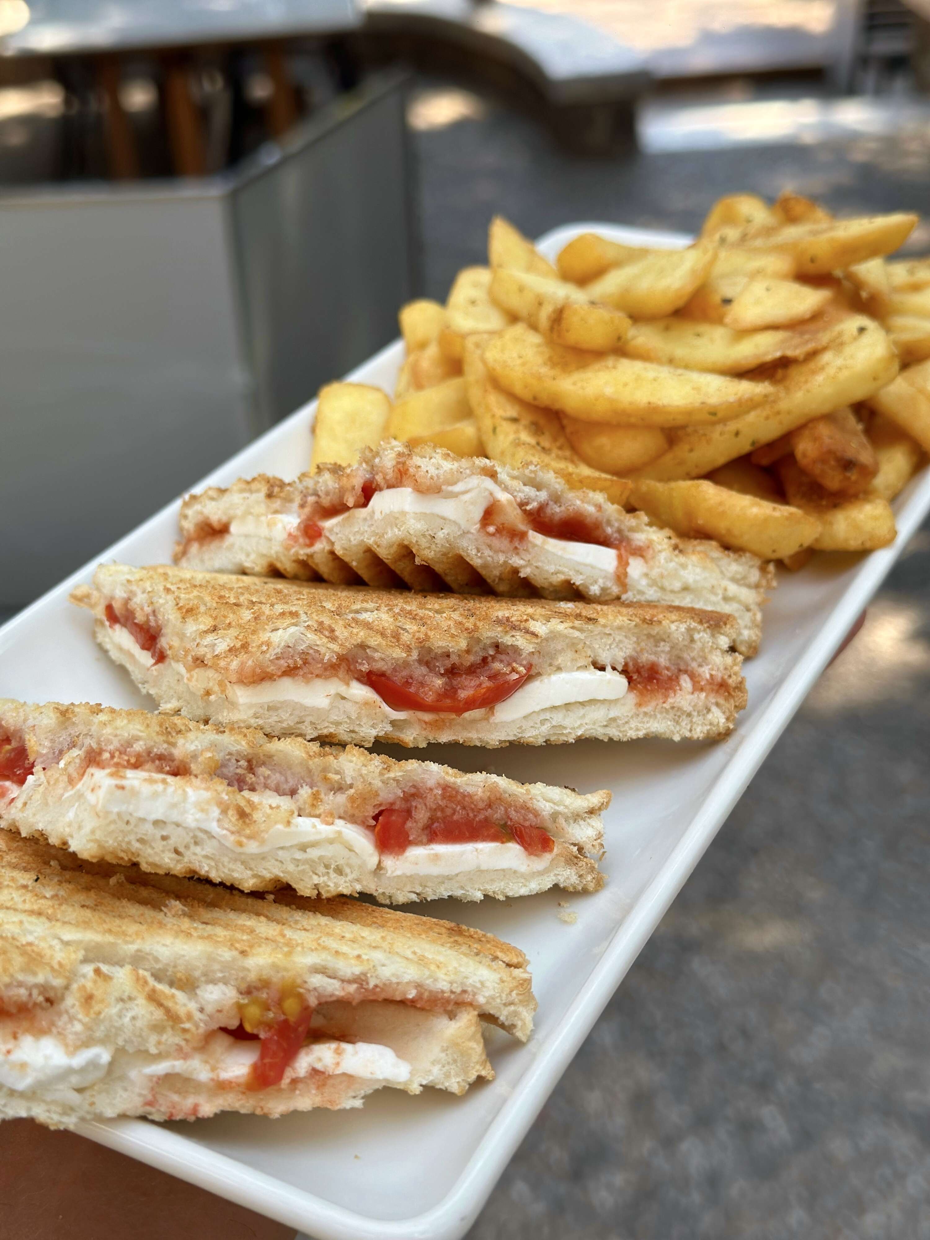 Domates Ve Beyaz Peynirli Tost