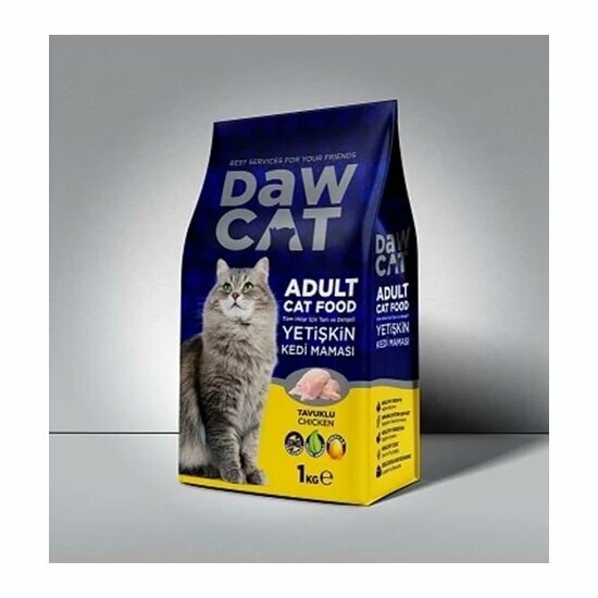 DAWCAT 1 KG TAVUKLU YETİŞKİN KEDİ MAMASI