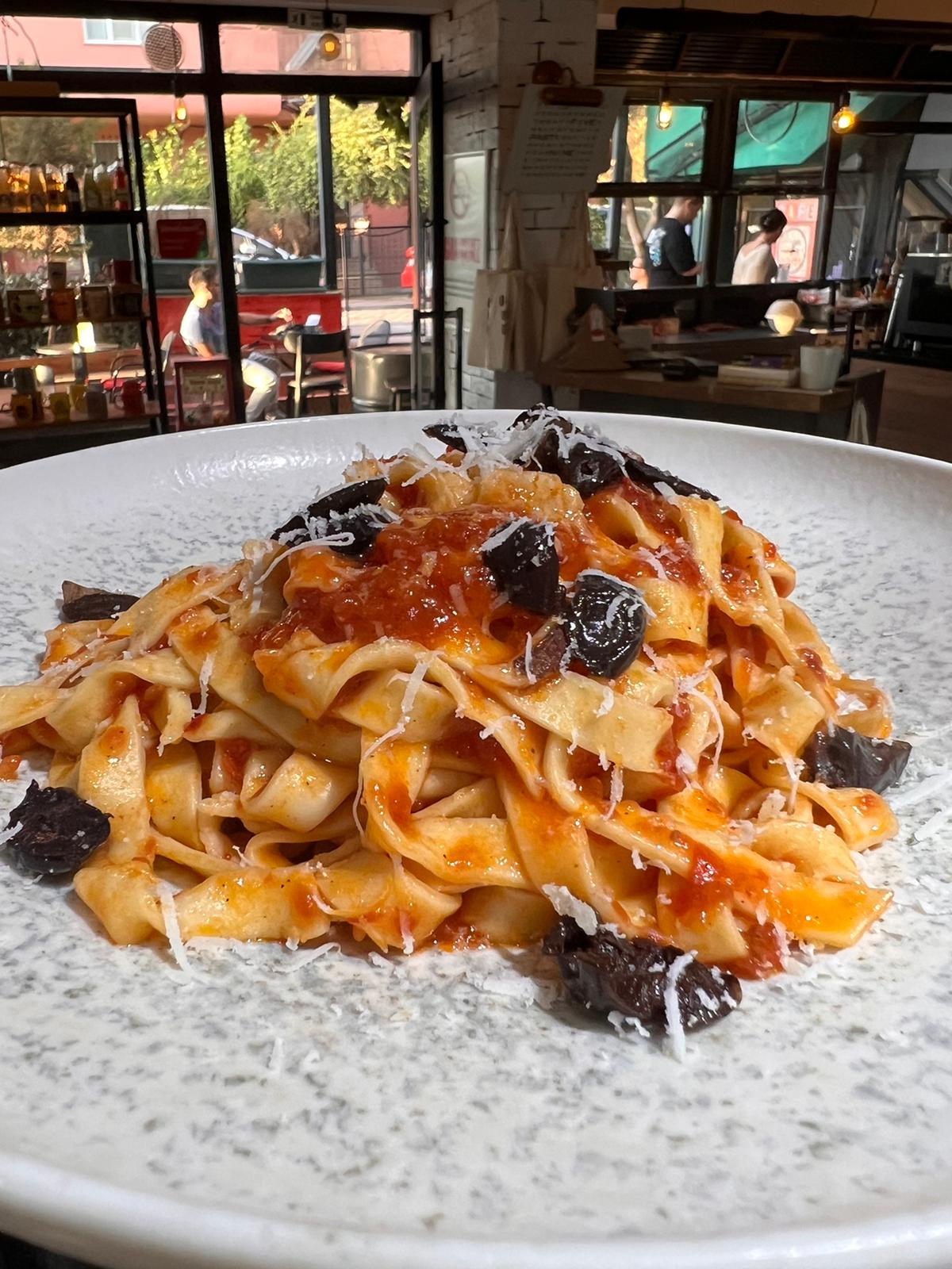 Arrabbiata tagliatelle