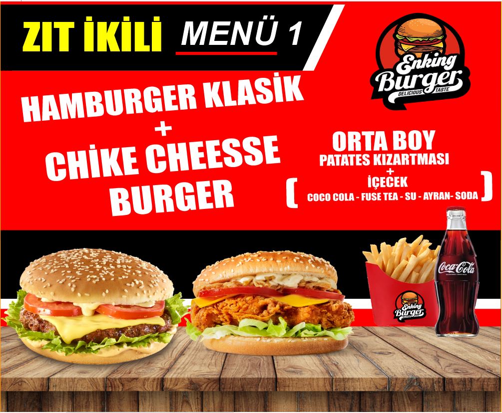 Hamburger klasik + chike cheesse burger 