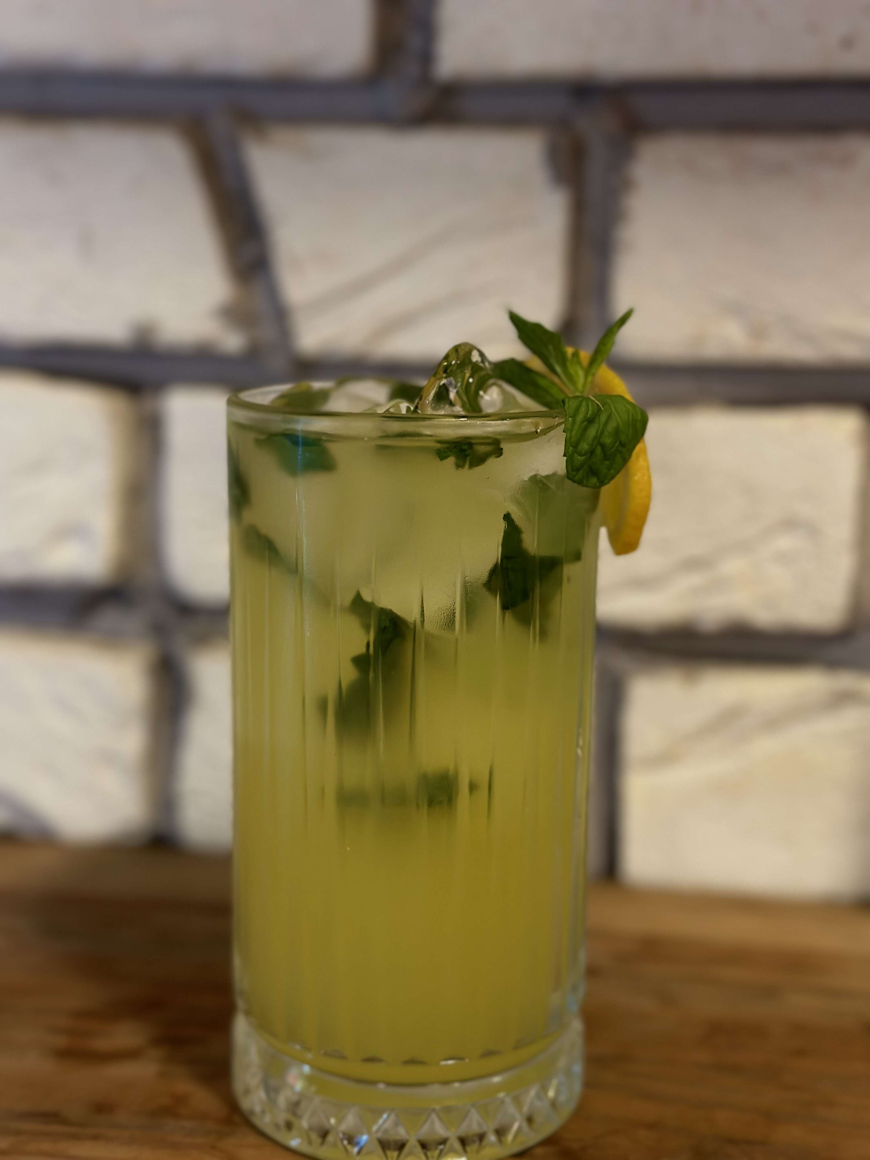 Homemade mint lemonade