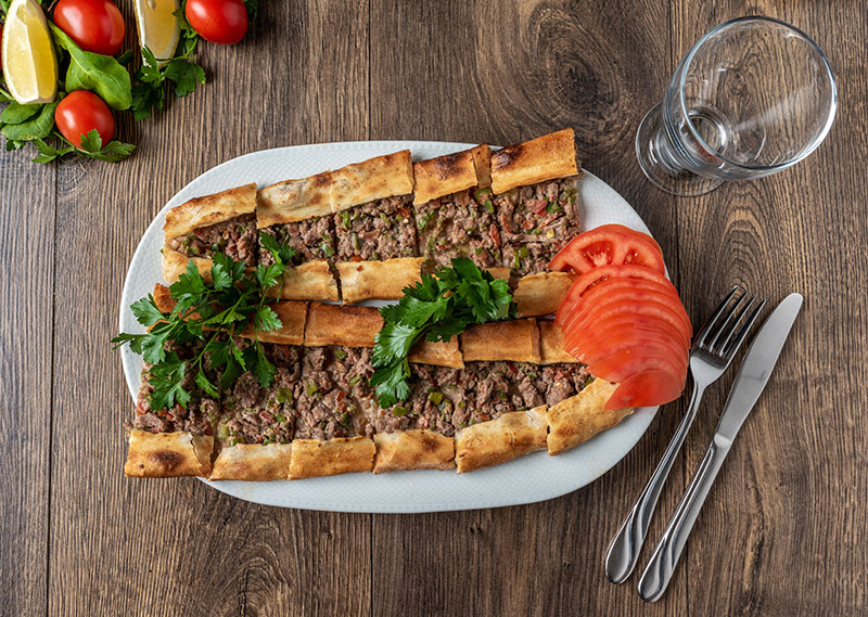 KUŞBAŞILI PİDE / CUBED MEAT PİTA