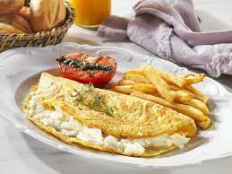 Beyaz peynirli omlet