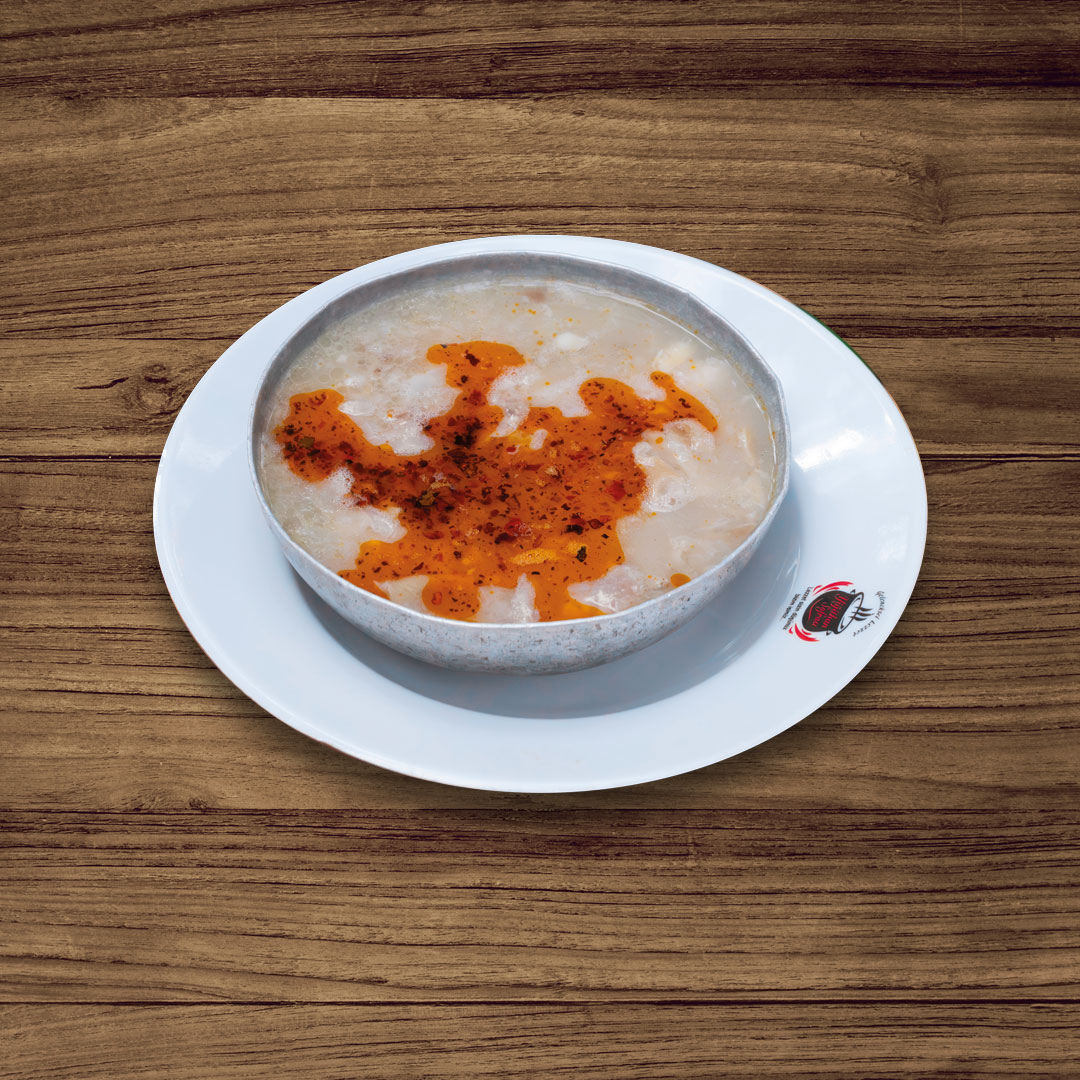 Ayak paça soup with çiğ köfte