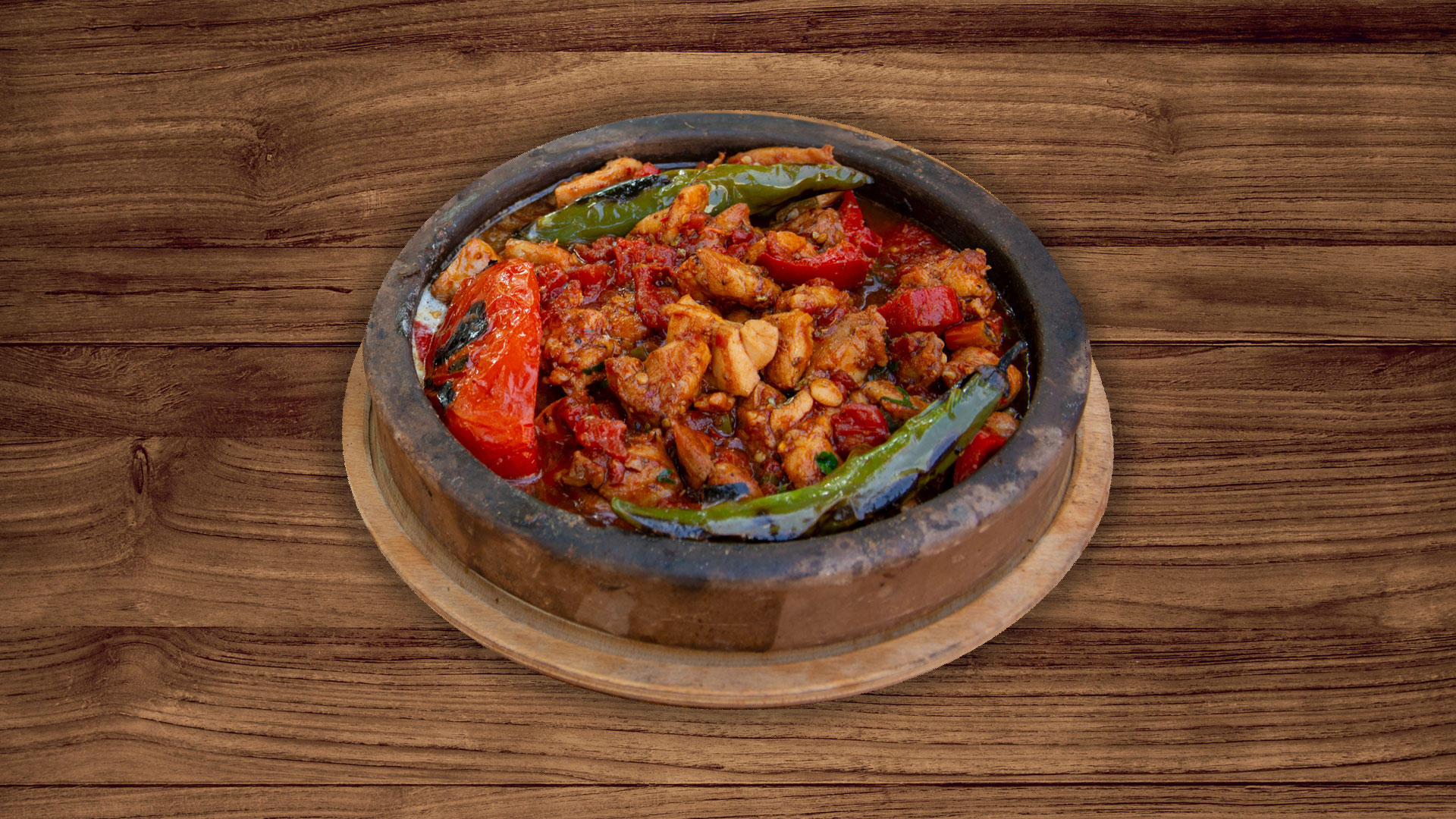 Chicken Sauté in a Clay Dish