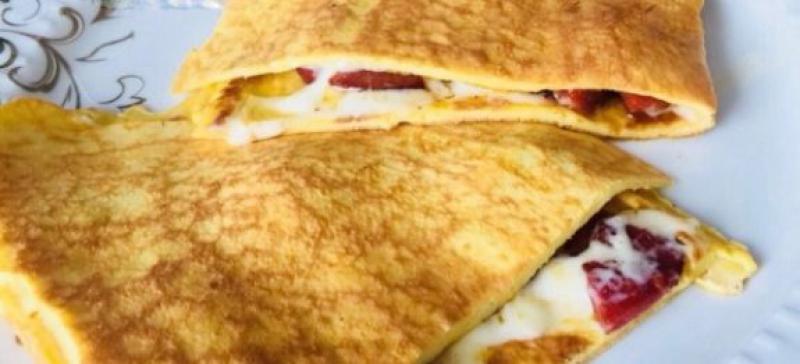 Kaşarlı Sucuklu Omlet