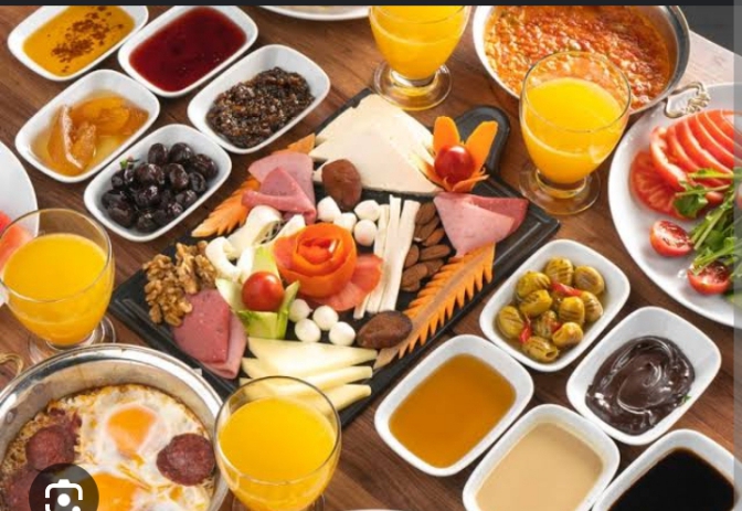 Turkish breakfast spread