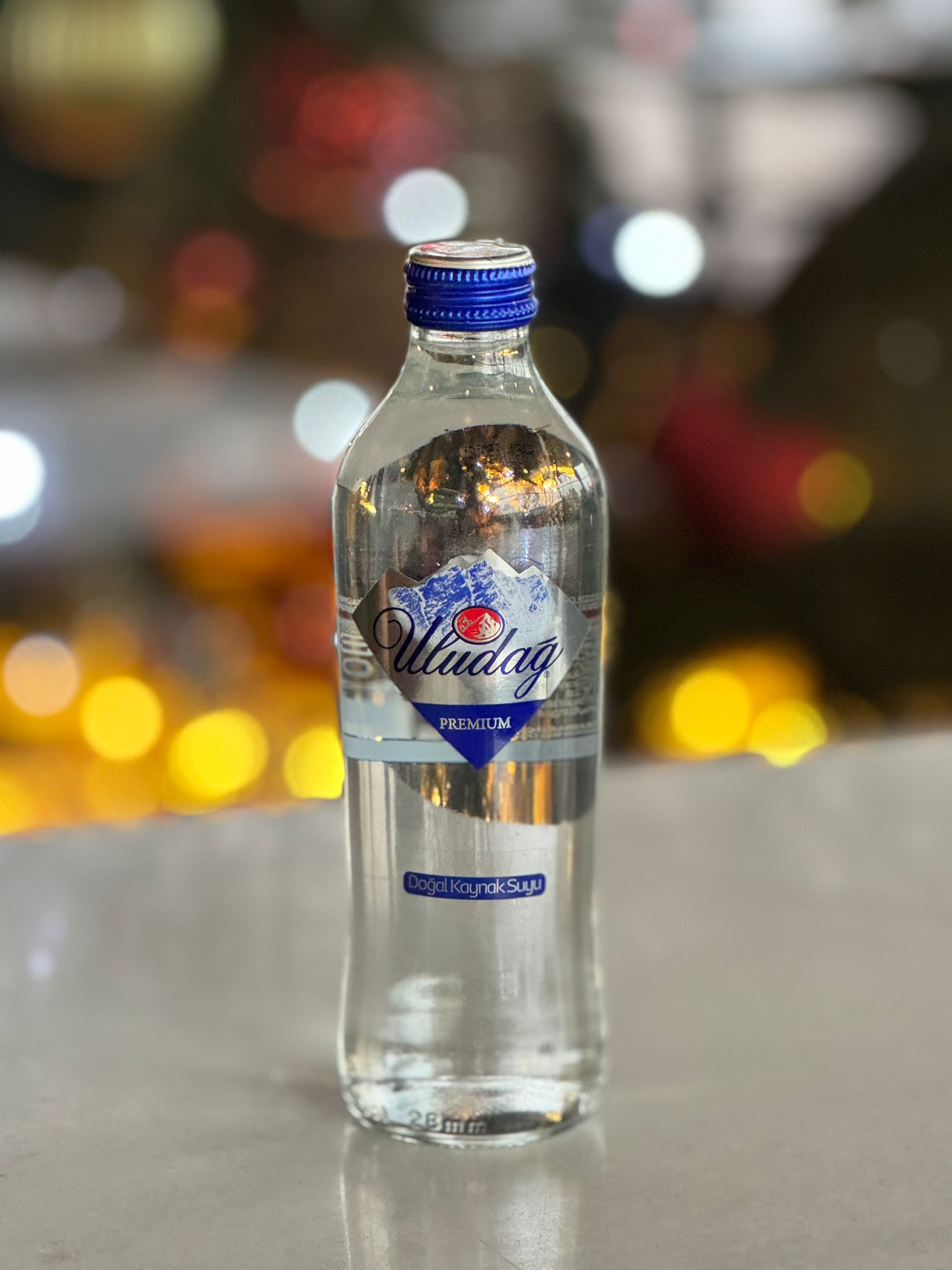 Glass-bottled water