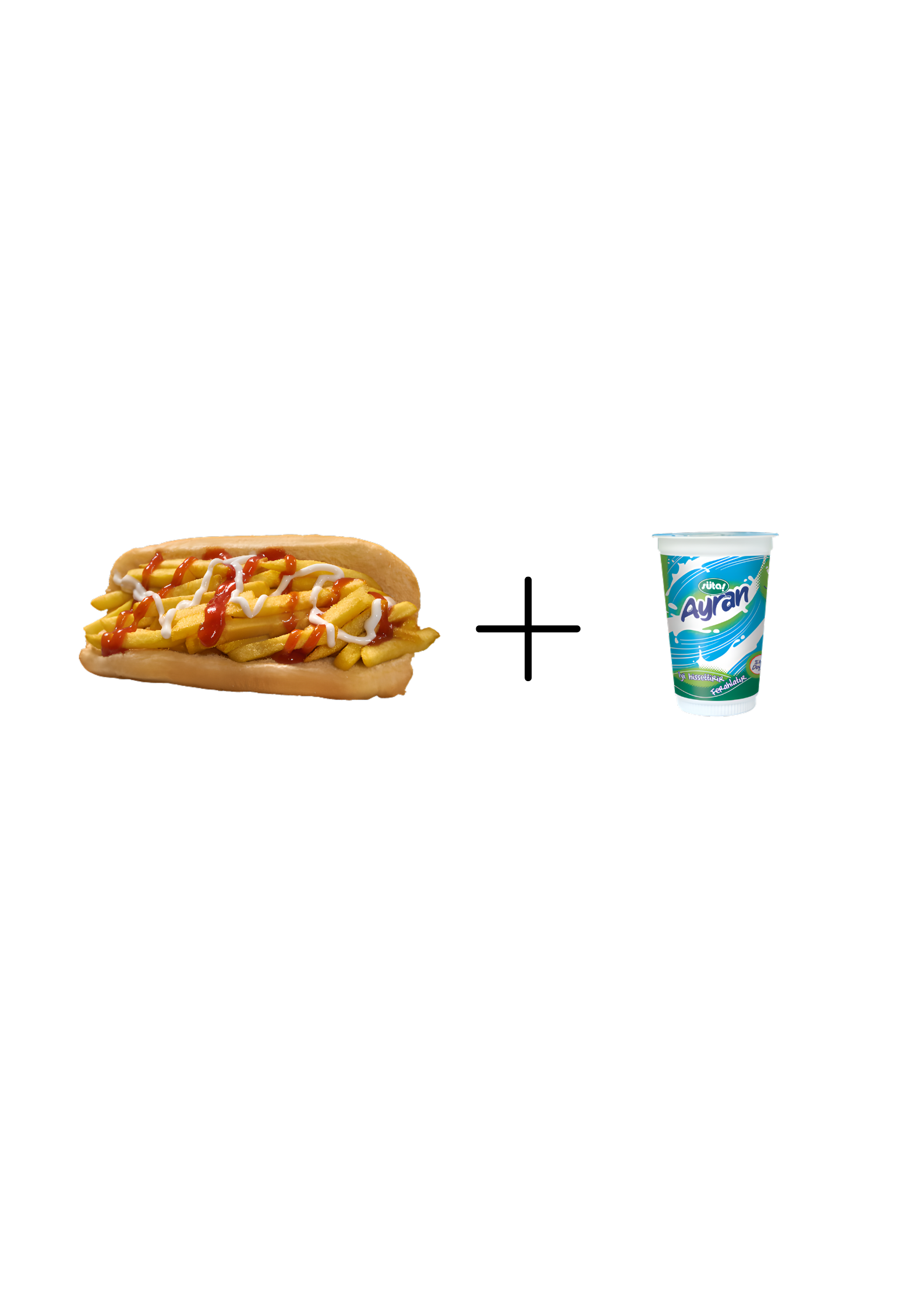 Sosisli patso + Büyük ayran