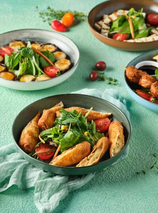 Pastırma Paçanga Börek with Mini salad