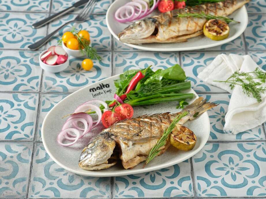Grilled sea bream