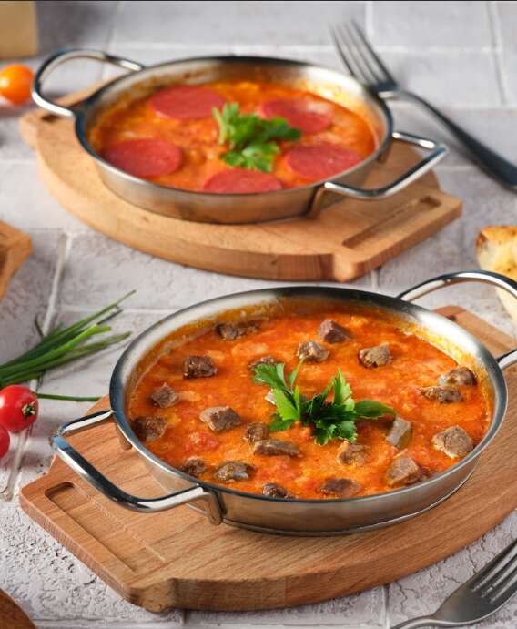 Menemen with kavurma