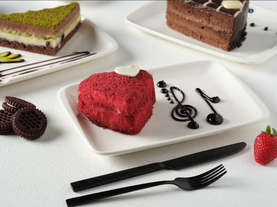 Small heart-shaped cake