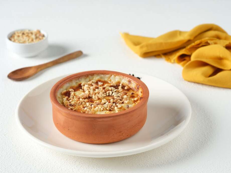Baked rice pudding