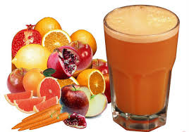 Mixed freshly squeezed fruit juices