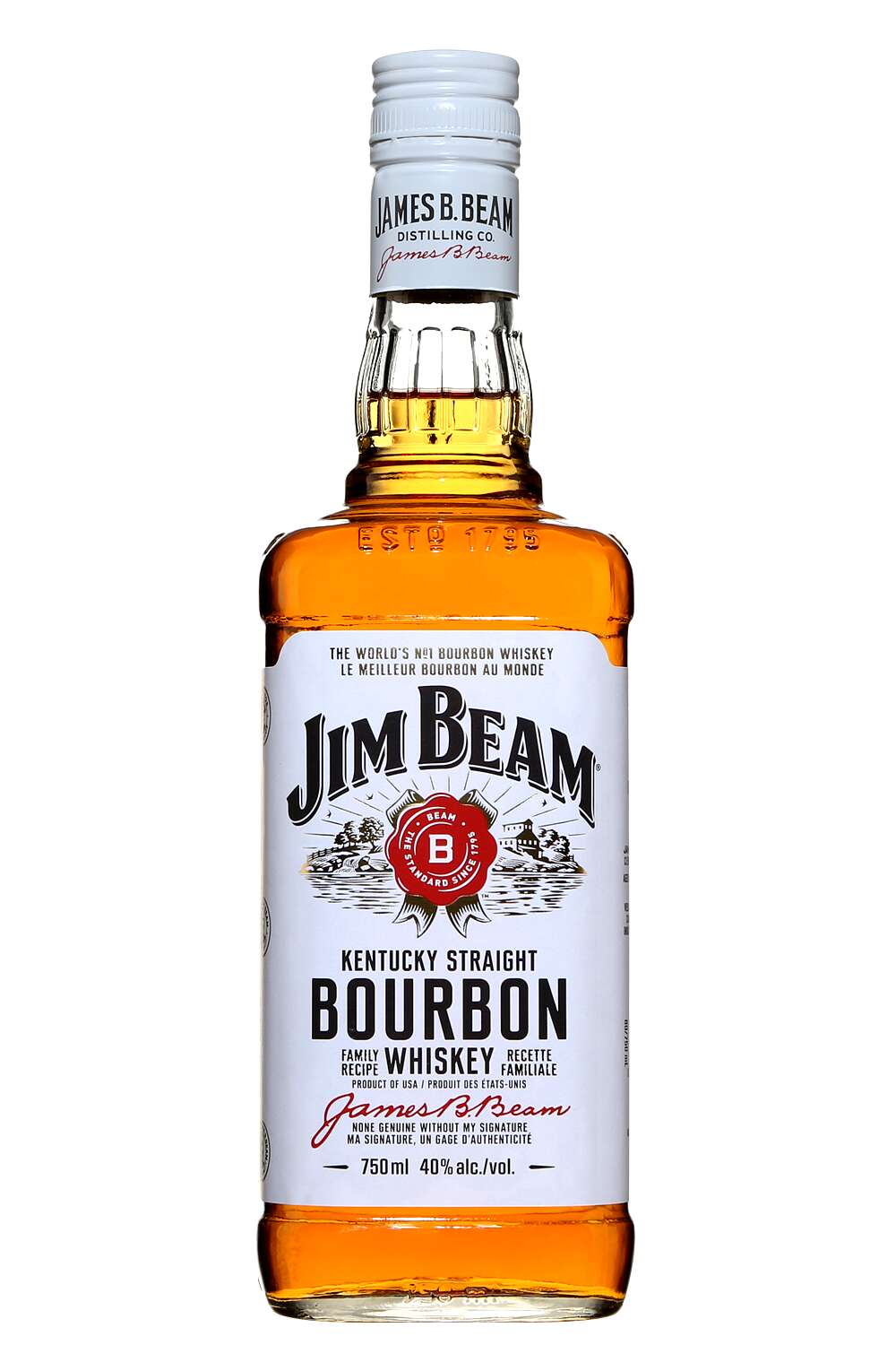Jim Beam 70 cl bourbon whiskey / premium snacks, cashews, chocolate, fruit, Red Bull, soda, cola