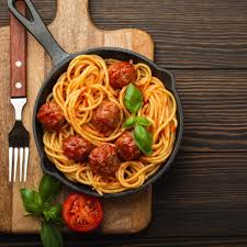 Spaghetti with meatballs