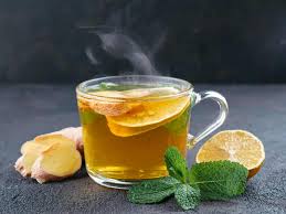 Mint and lemon tea
