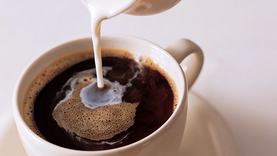 Filter coffee with milk