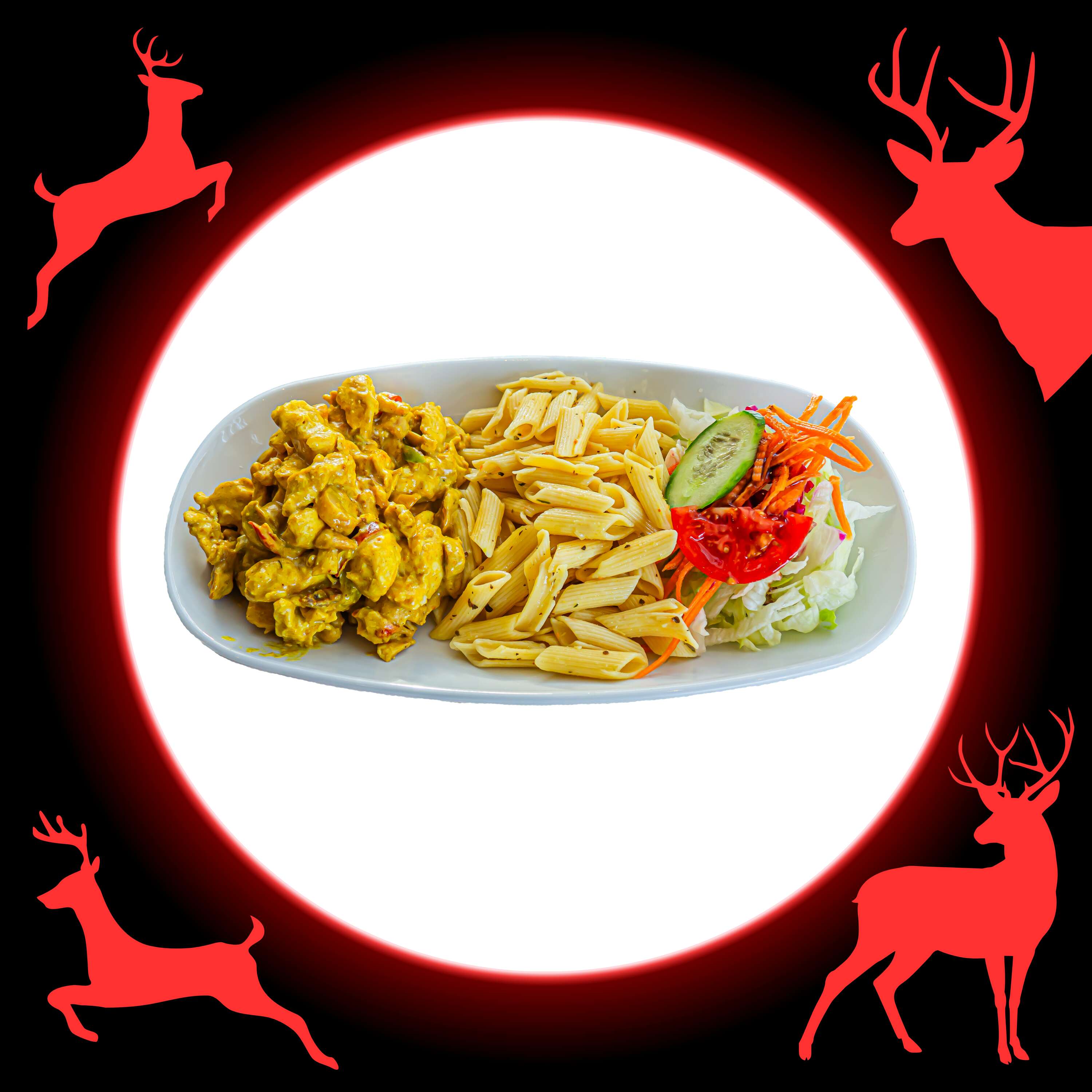 Chicken with curry sauce