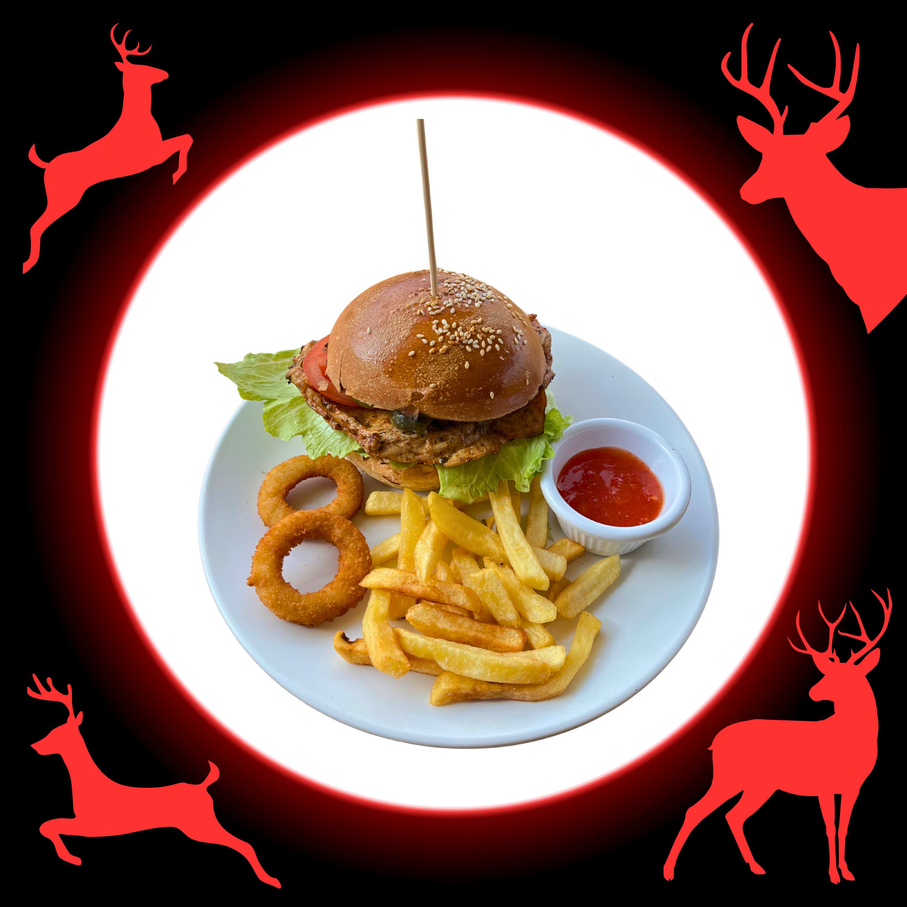Grilled chicken burger