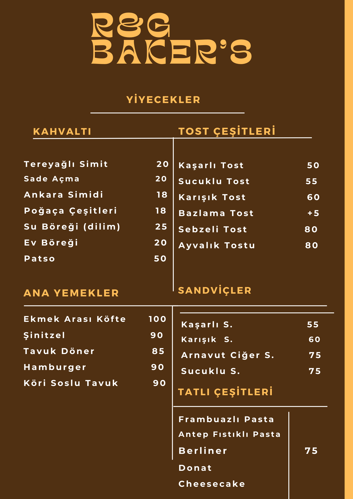 YİYECEKLER